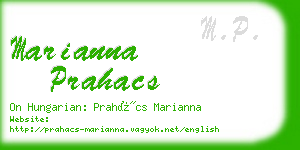 marianna prahacs business card